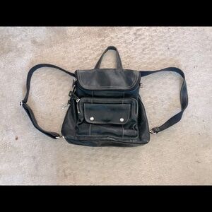 Vintage Fossil Leather Backpack